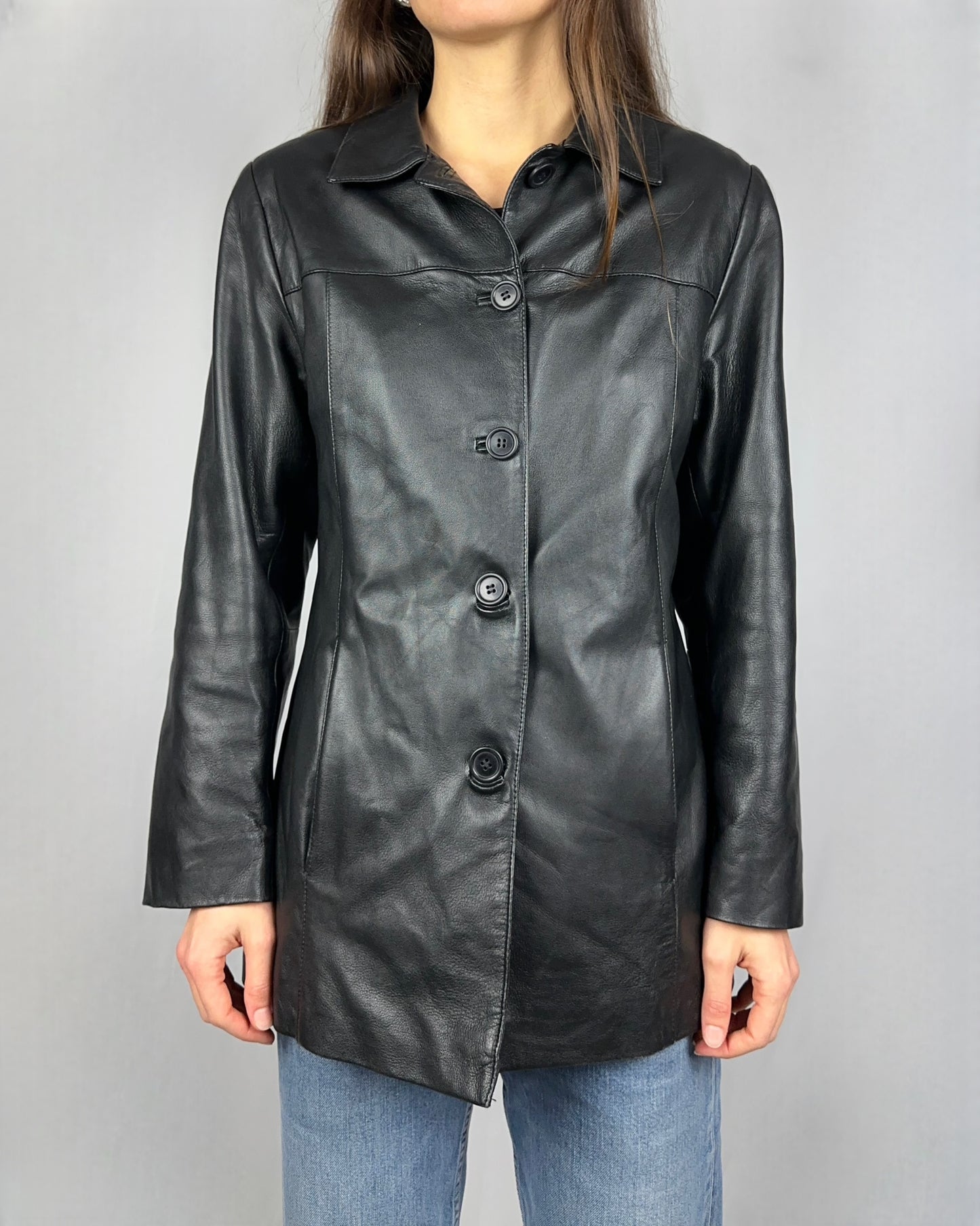 Blazer in vera pelle