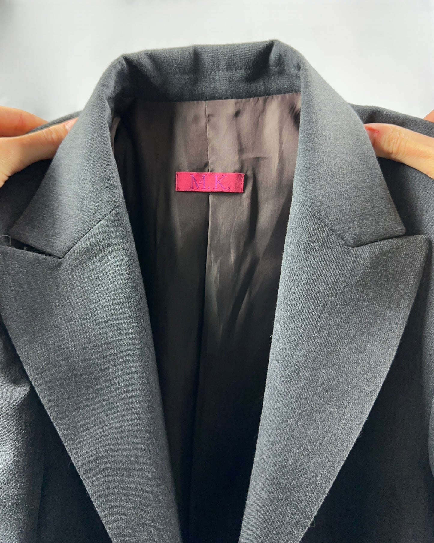 Blazer lungo grigio antracite