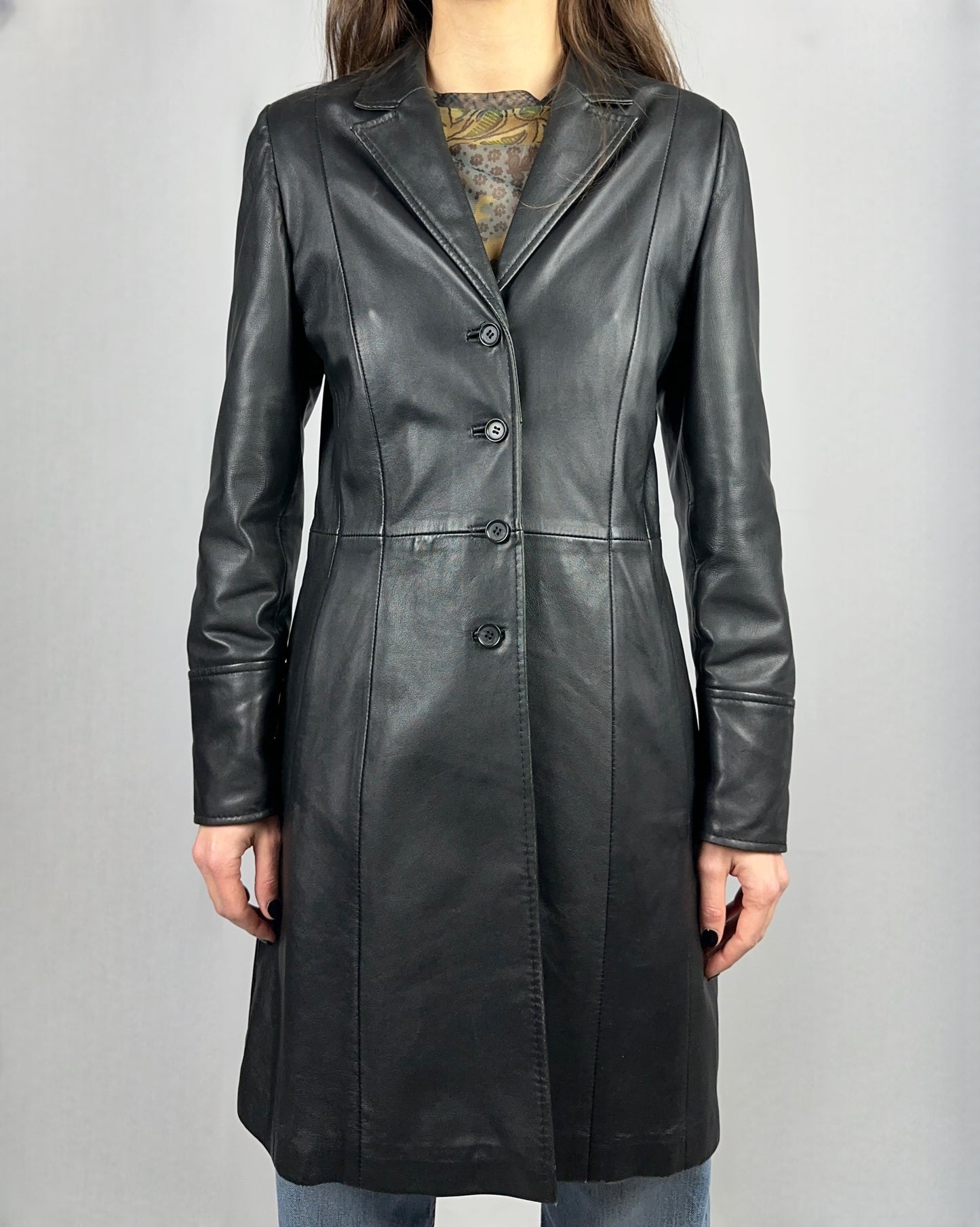 Trench in vera pelle (con piccolo difetto)