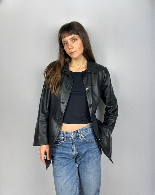 Blazer in vera pelle