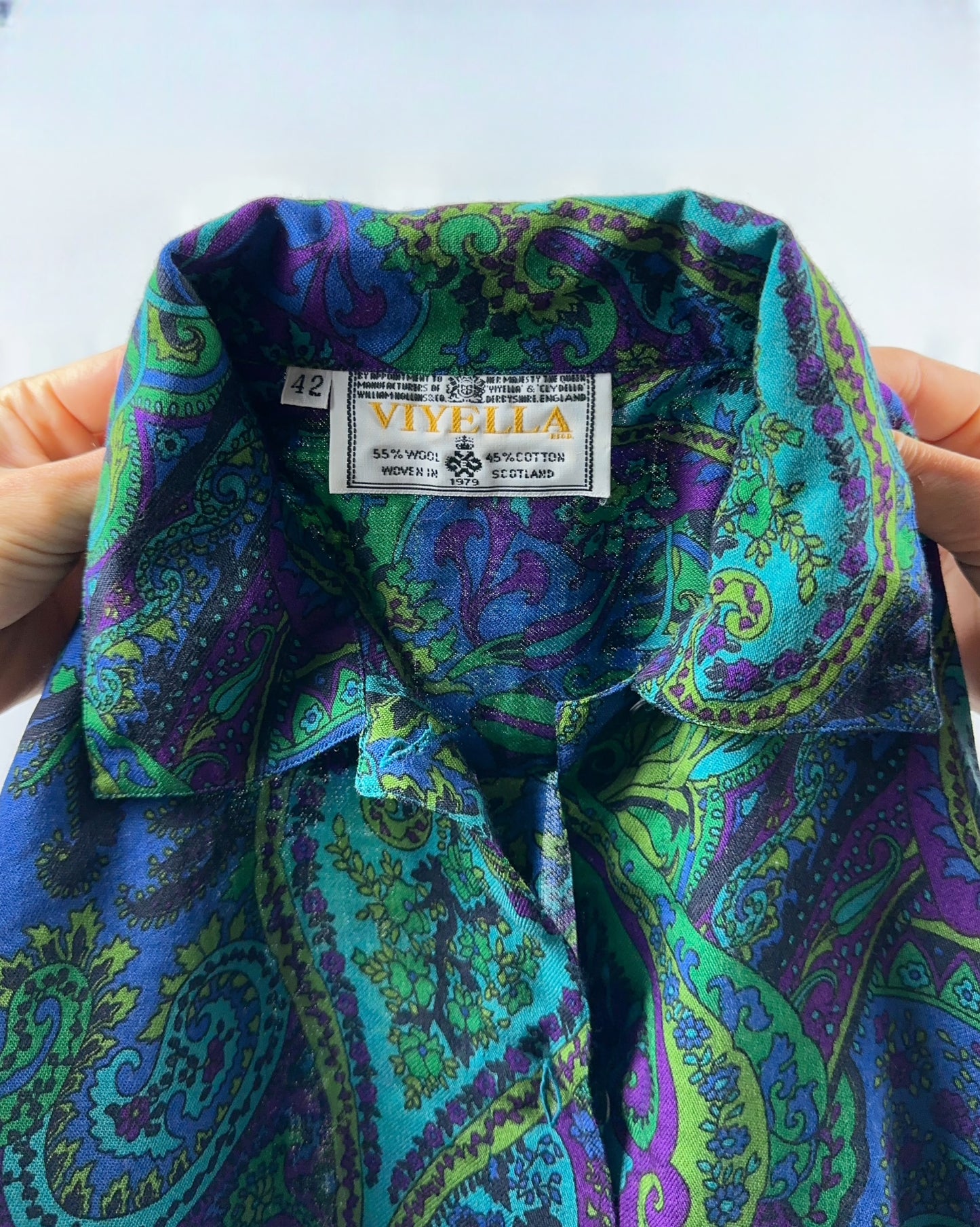 Camicia unica in lana e cotone