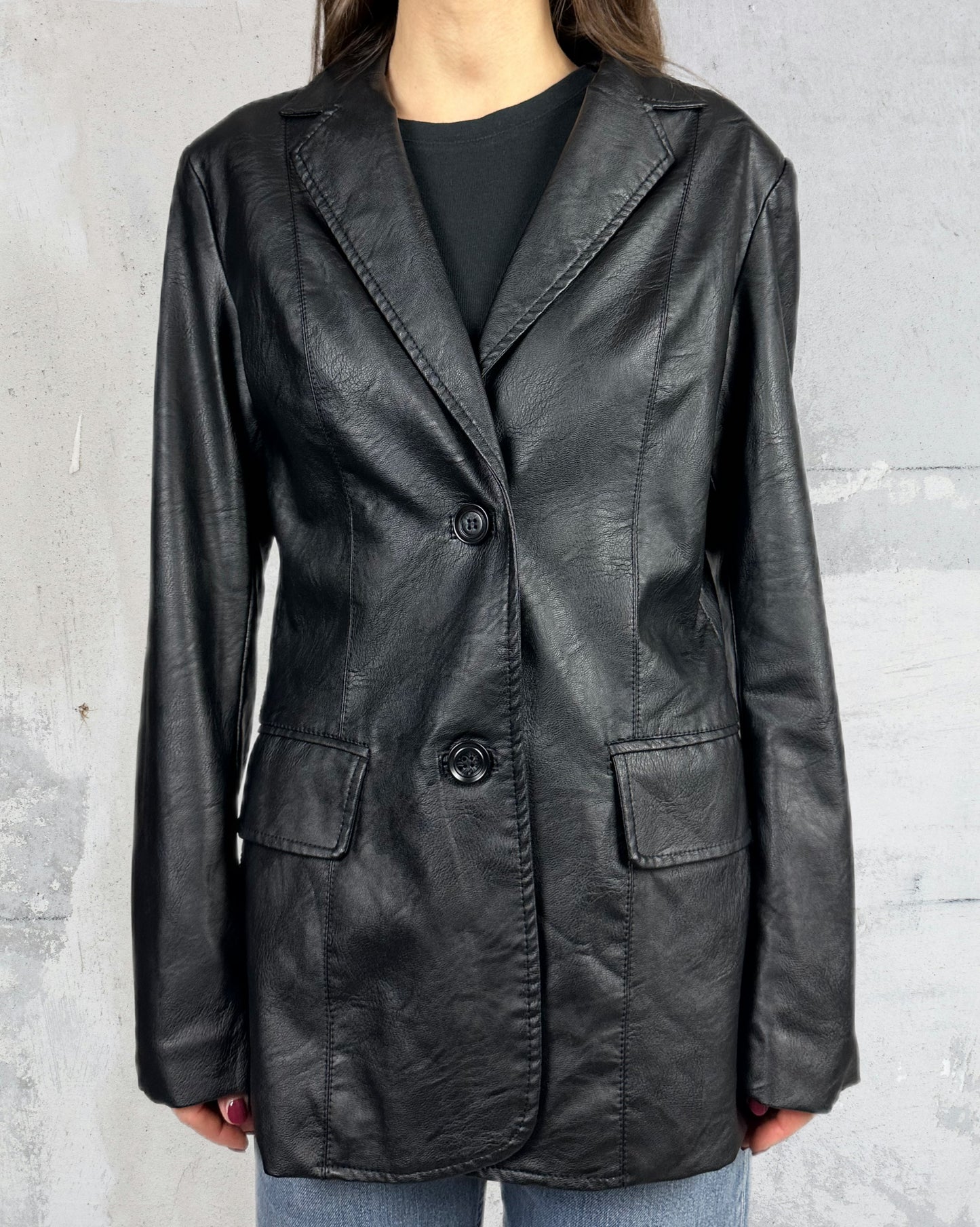 Blazer in vera pelle