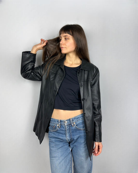 Blazer in vera pelle