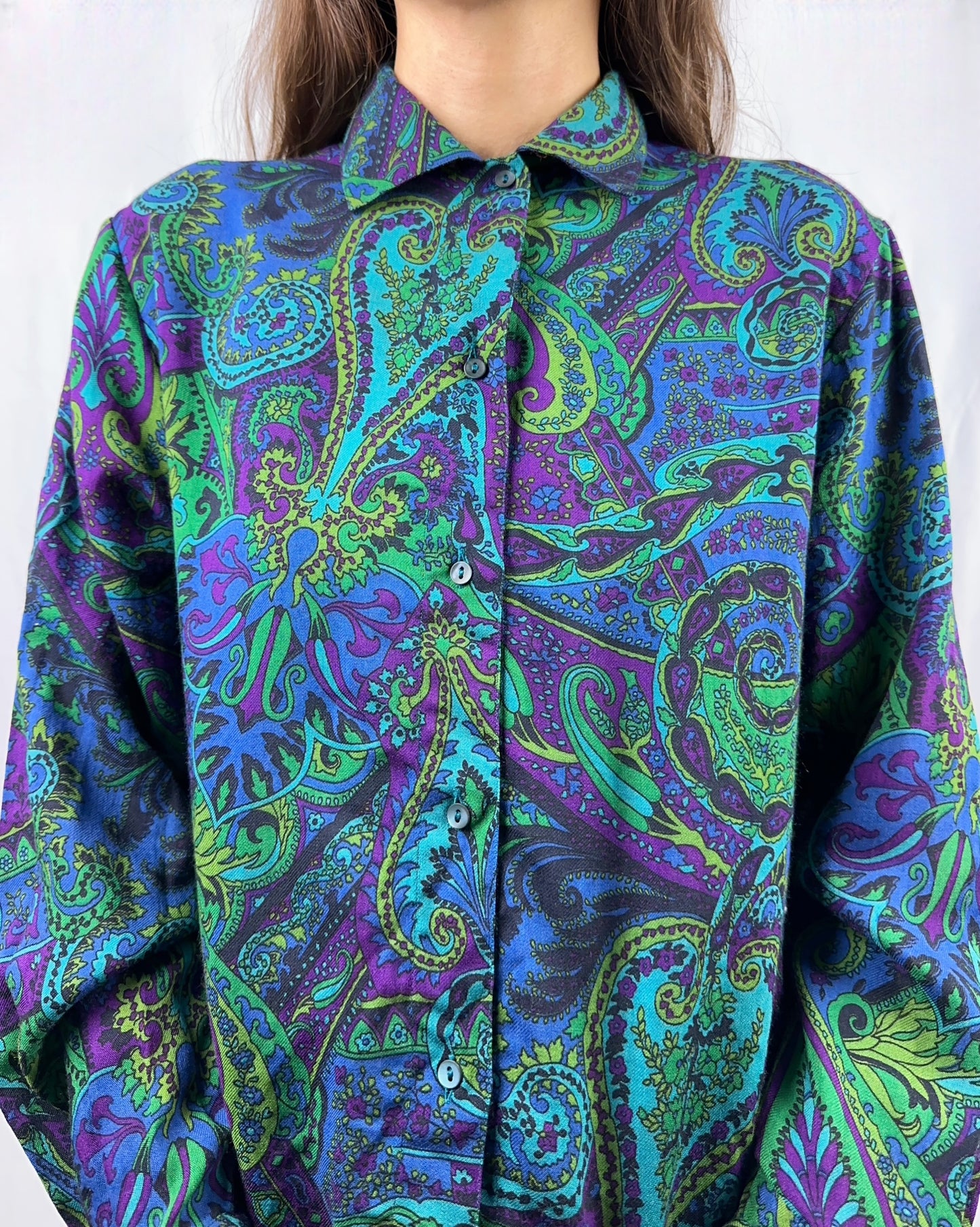 Camicia unica in lana e cotone