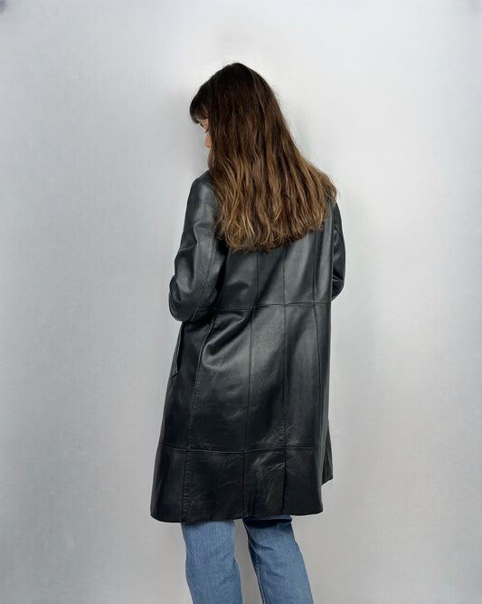 Trench in vera pelle (con piccolo difetto)