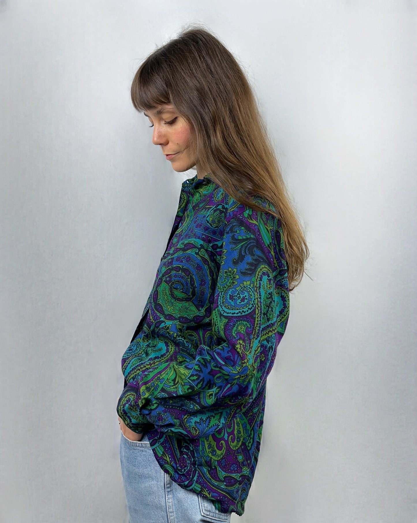 Camicia unica in lana e cotone