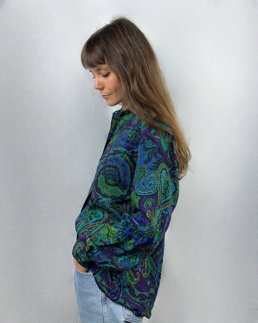 Camicia unica in lana e cotone