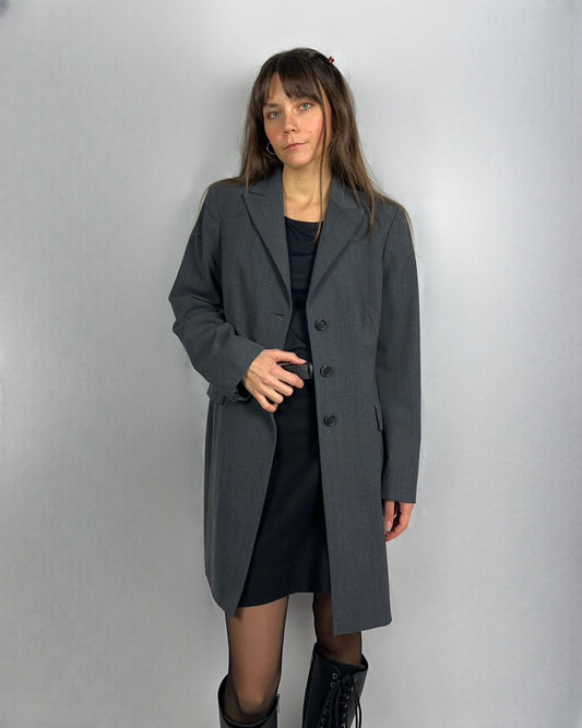 Blazer lungo grigio antracite