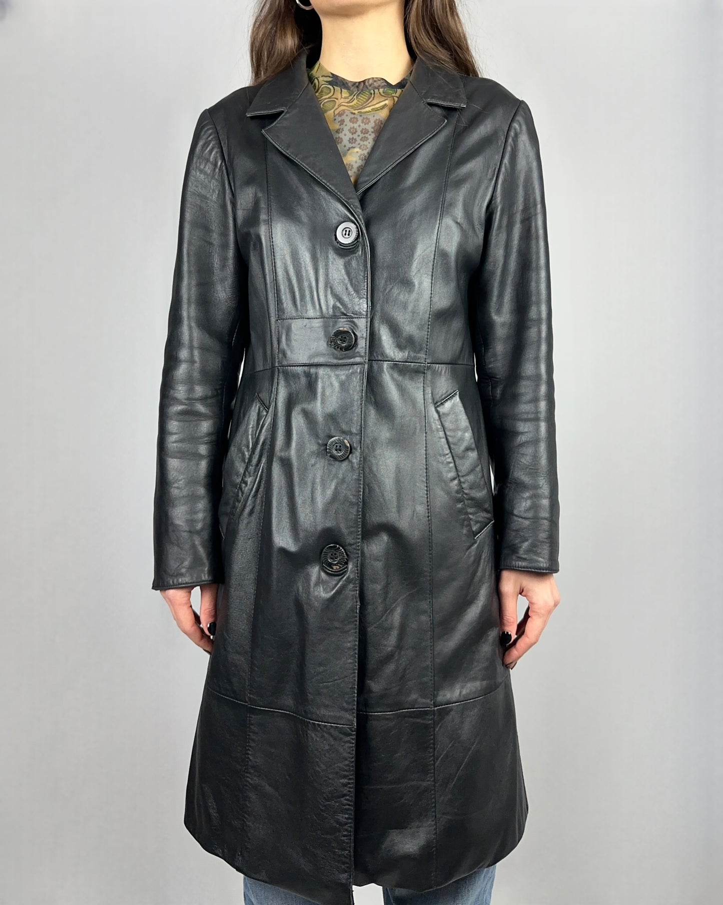 Trench in vera pelle (con piccolo difetto)