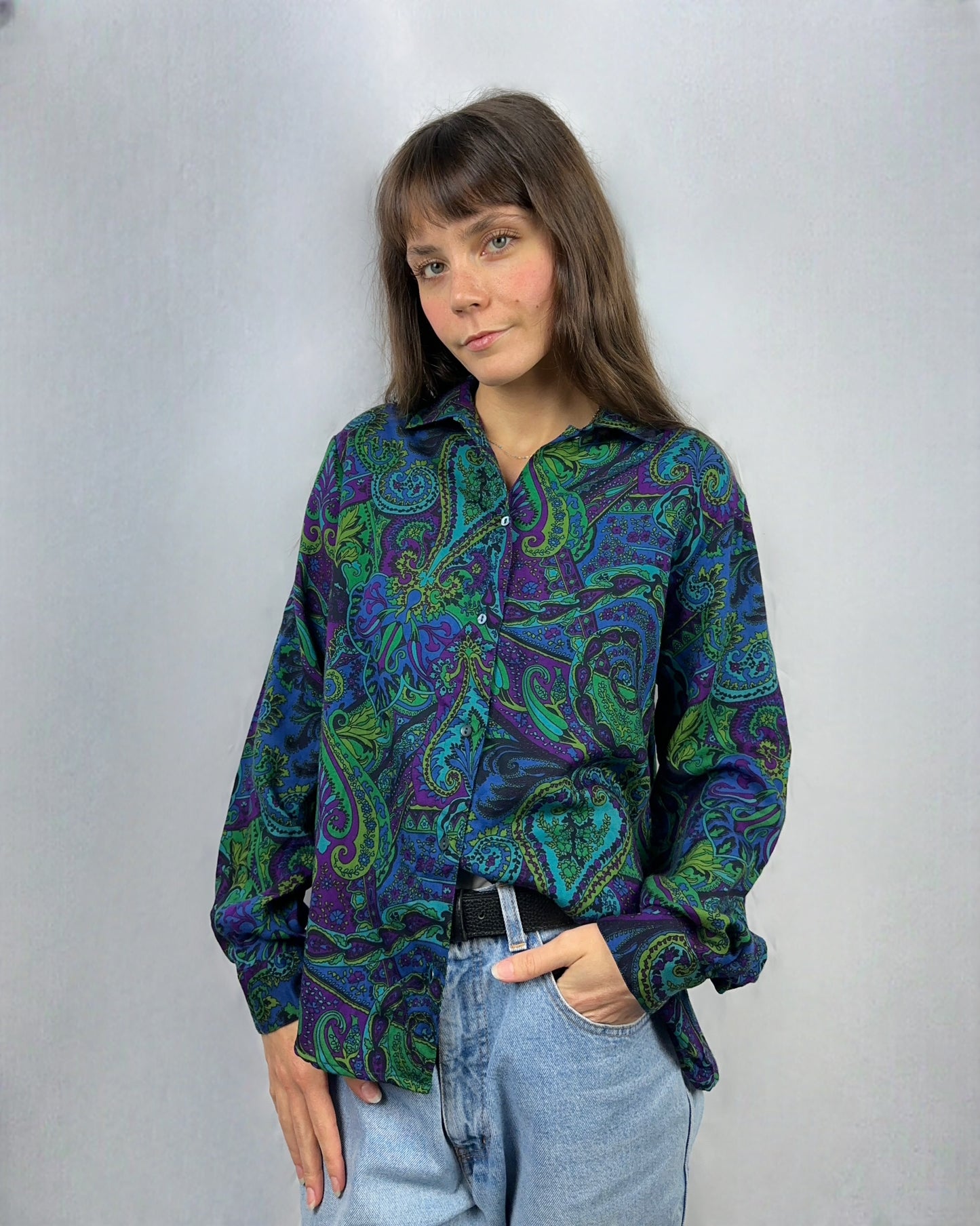 Camicia unica in lana e cotone