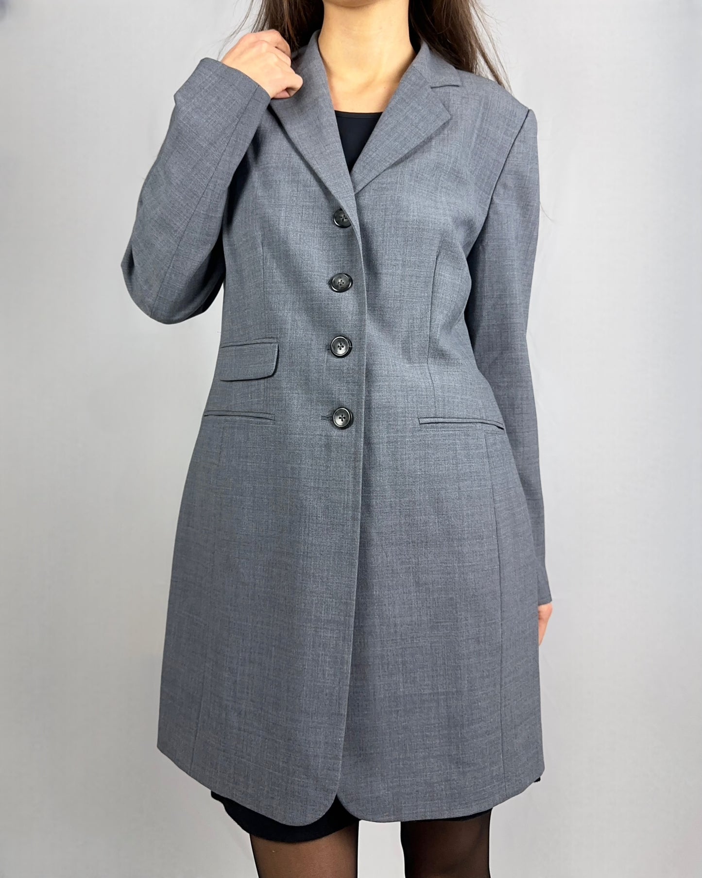 Blazer lungo grigio cenere