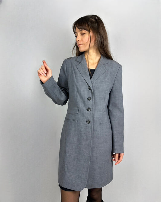 Blazer lungo grigio cenere
