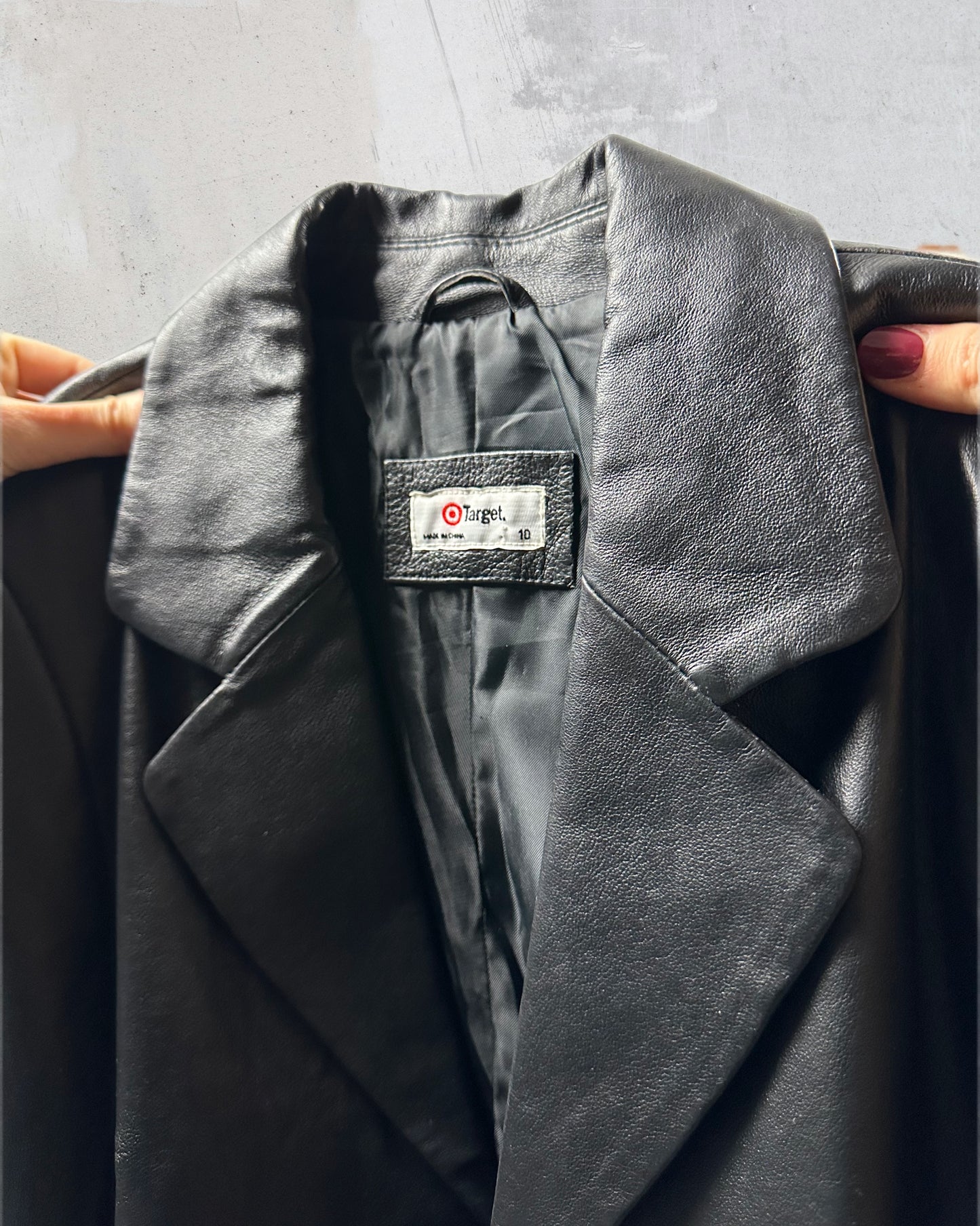 Trench in vera pelle