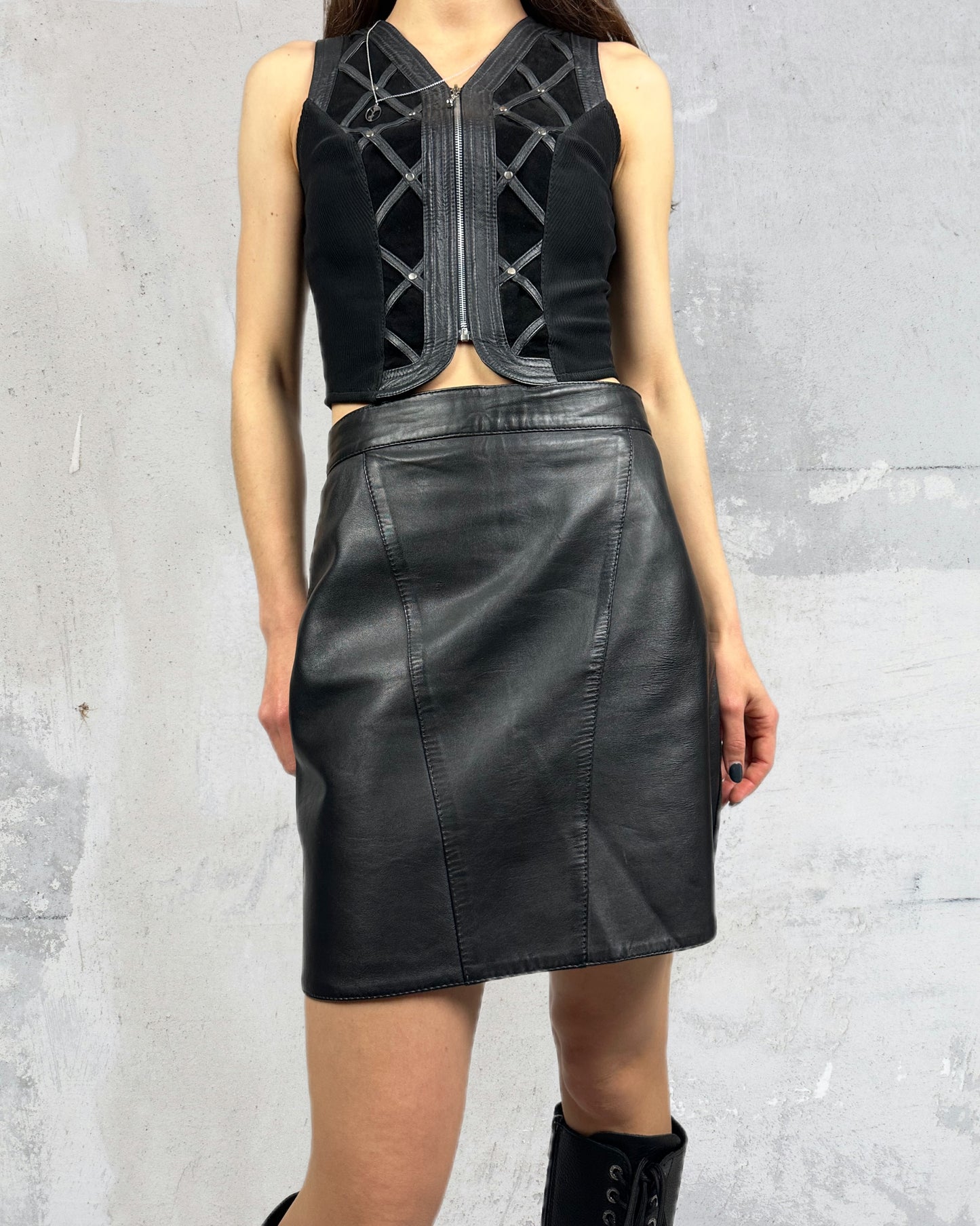 Black Leather Mini