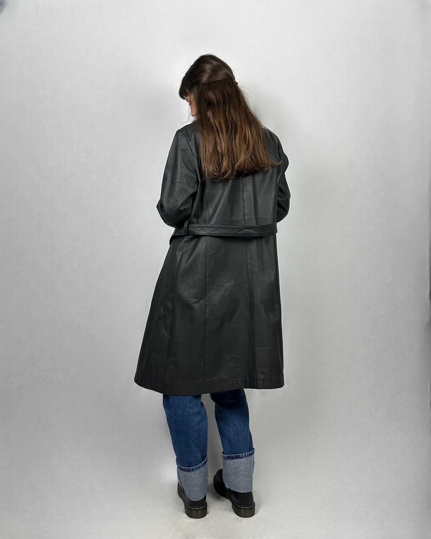 Trench in vera pelle