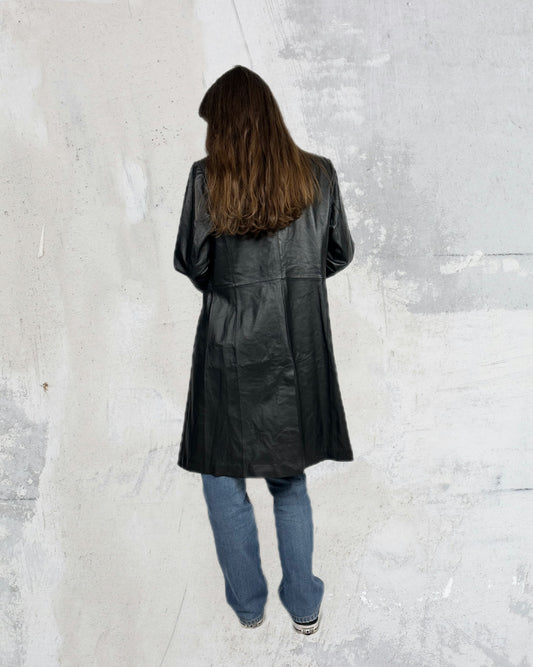 Trench in vera pelle