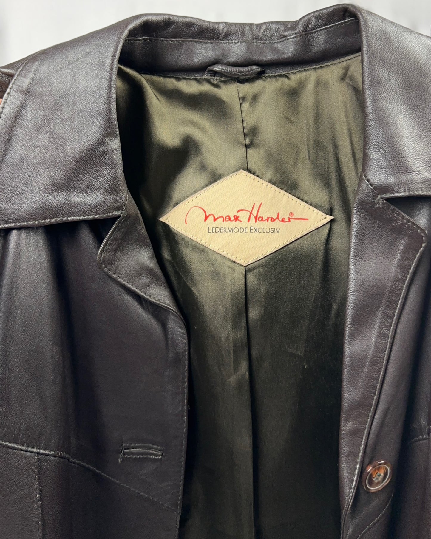 Giacca in vera pelle marrone (con piccolo difetto)