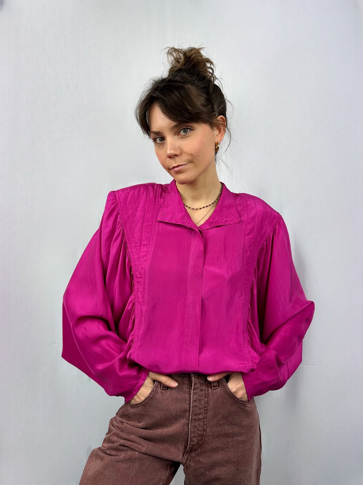 Camicia in pura seta anni '80