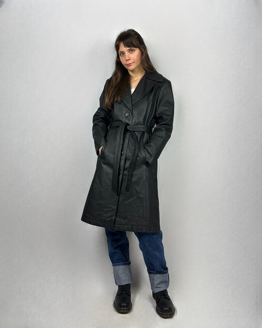 Trench in vera pelle