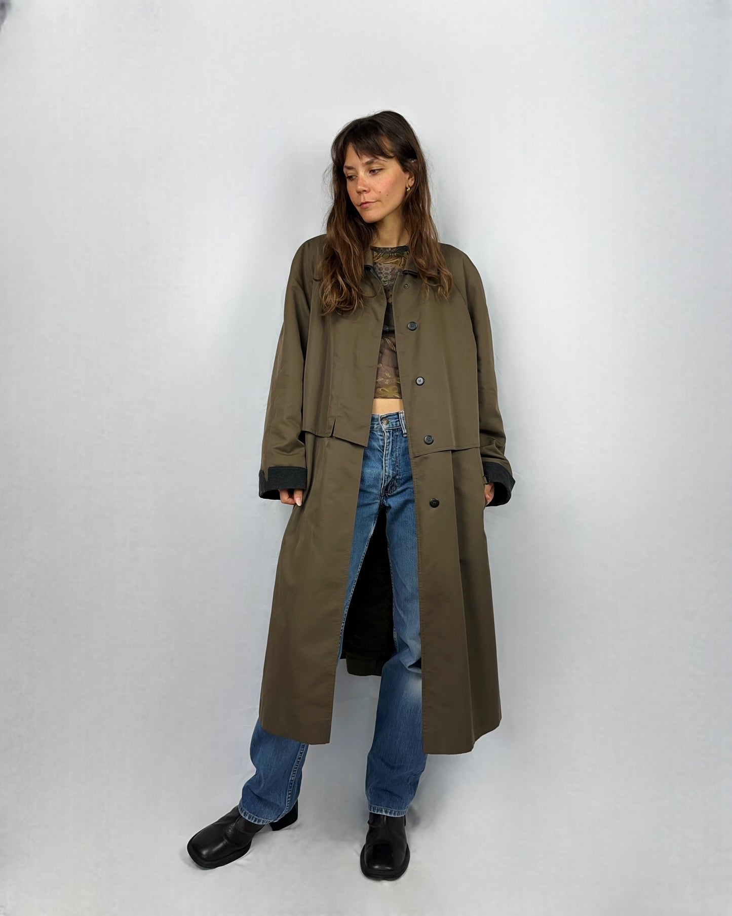 Trench marrone cachi