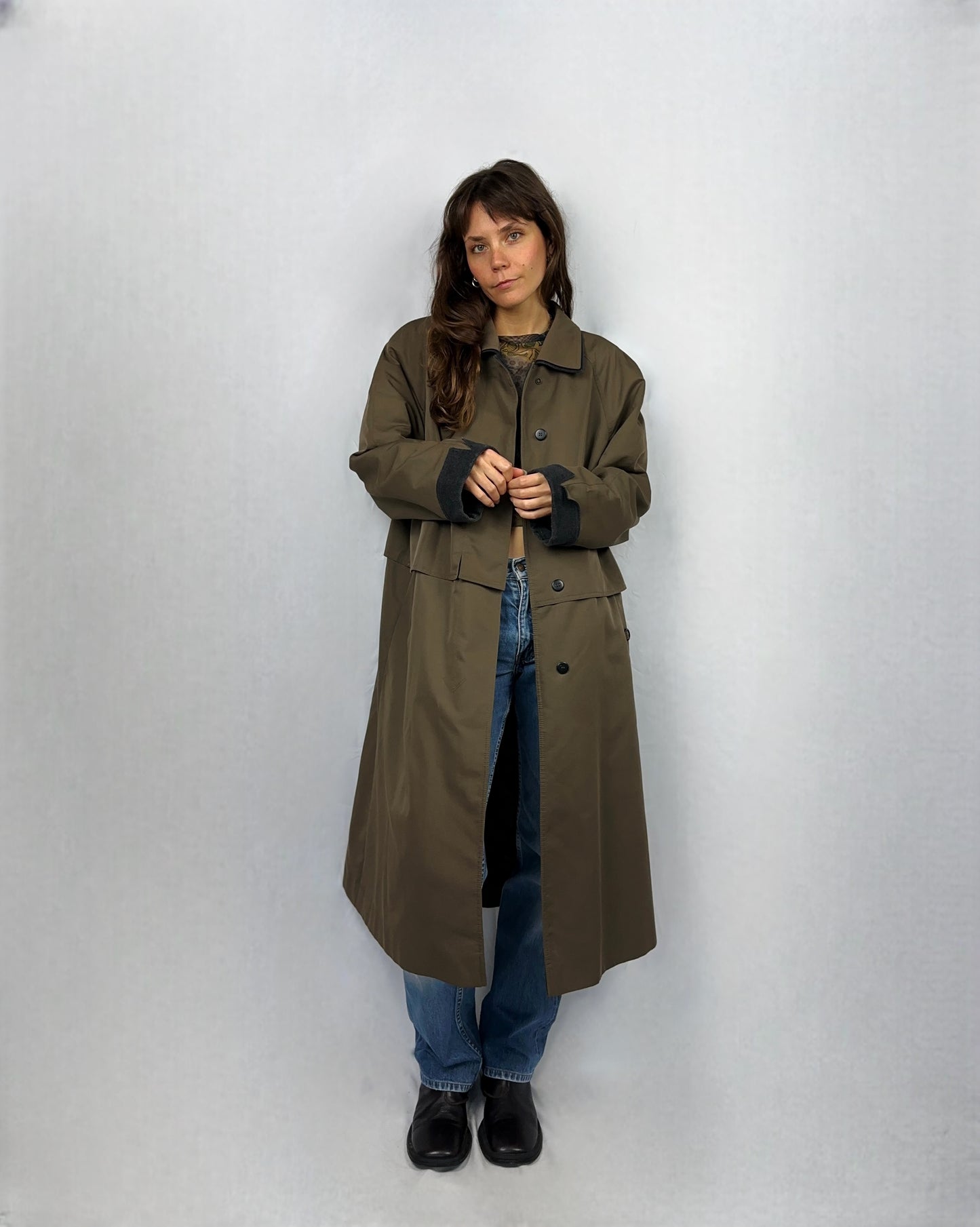 Trench marrone cachi
