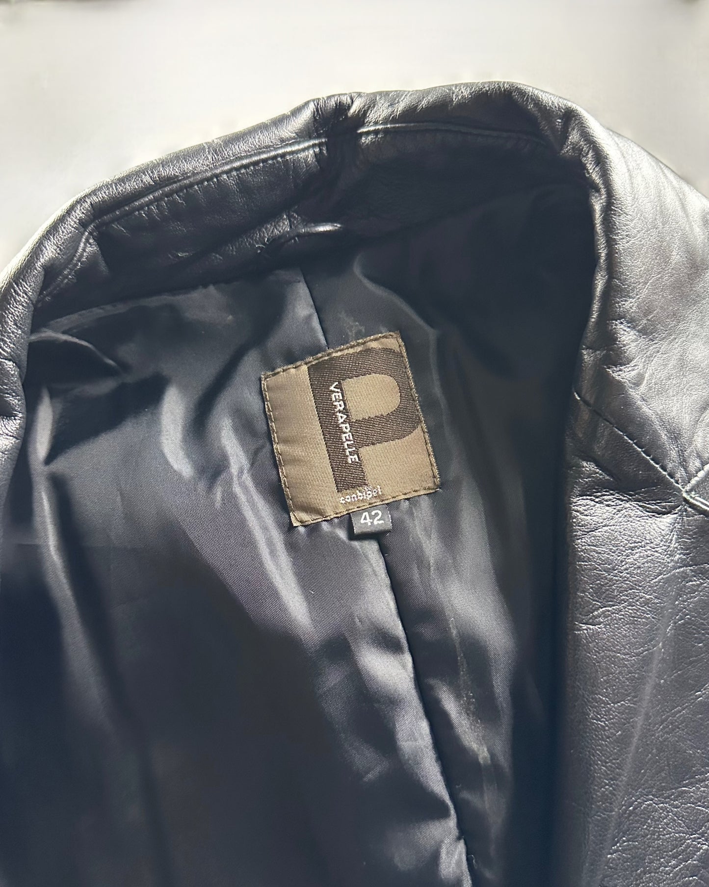 Trench lunghissimo in vera pelle