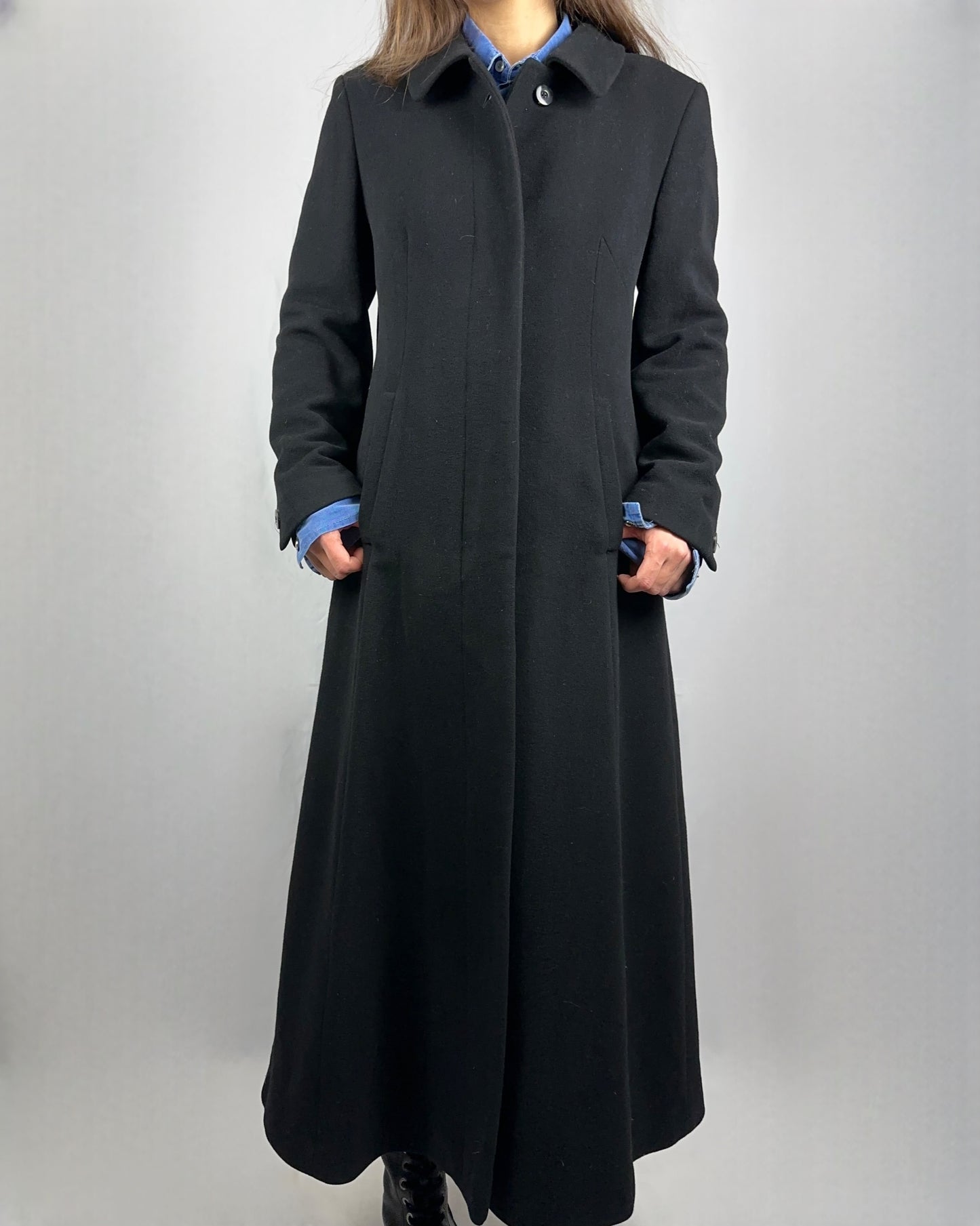 Cappotto svasato in lana e cashmere