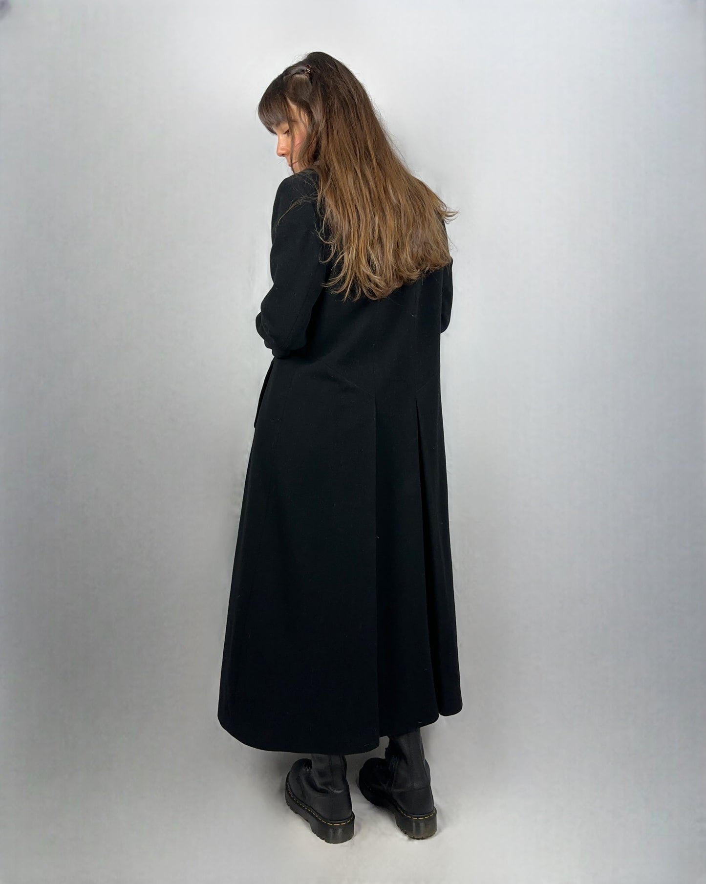 Cappotto svasato in lana e cashmere