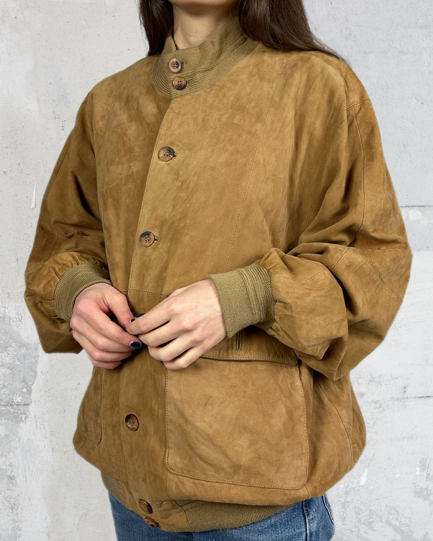 Bomber in suede perfetto
