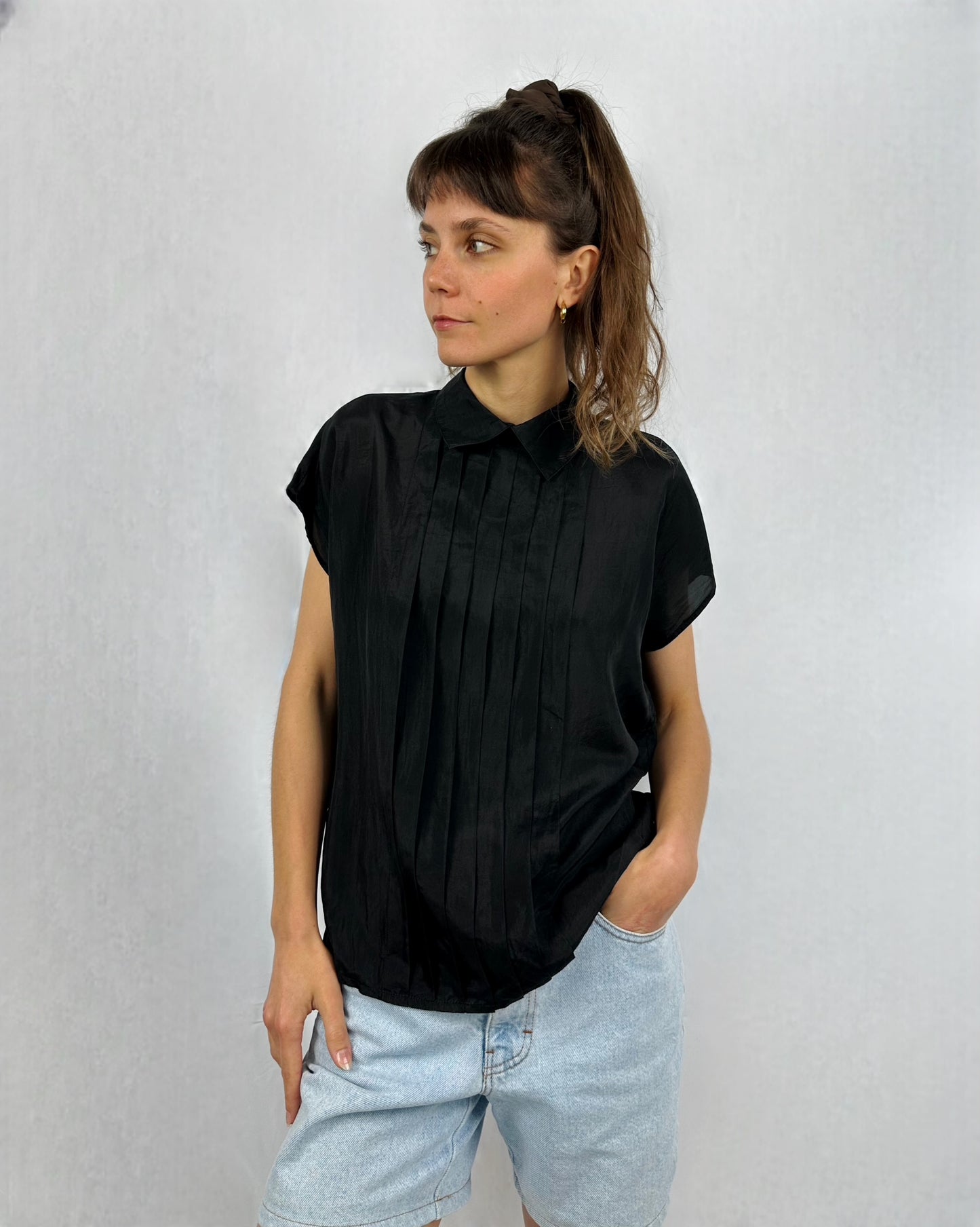 Camicia essenziale in pura seta