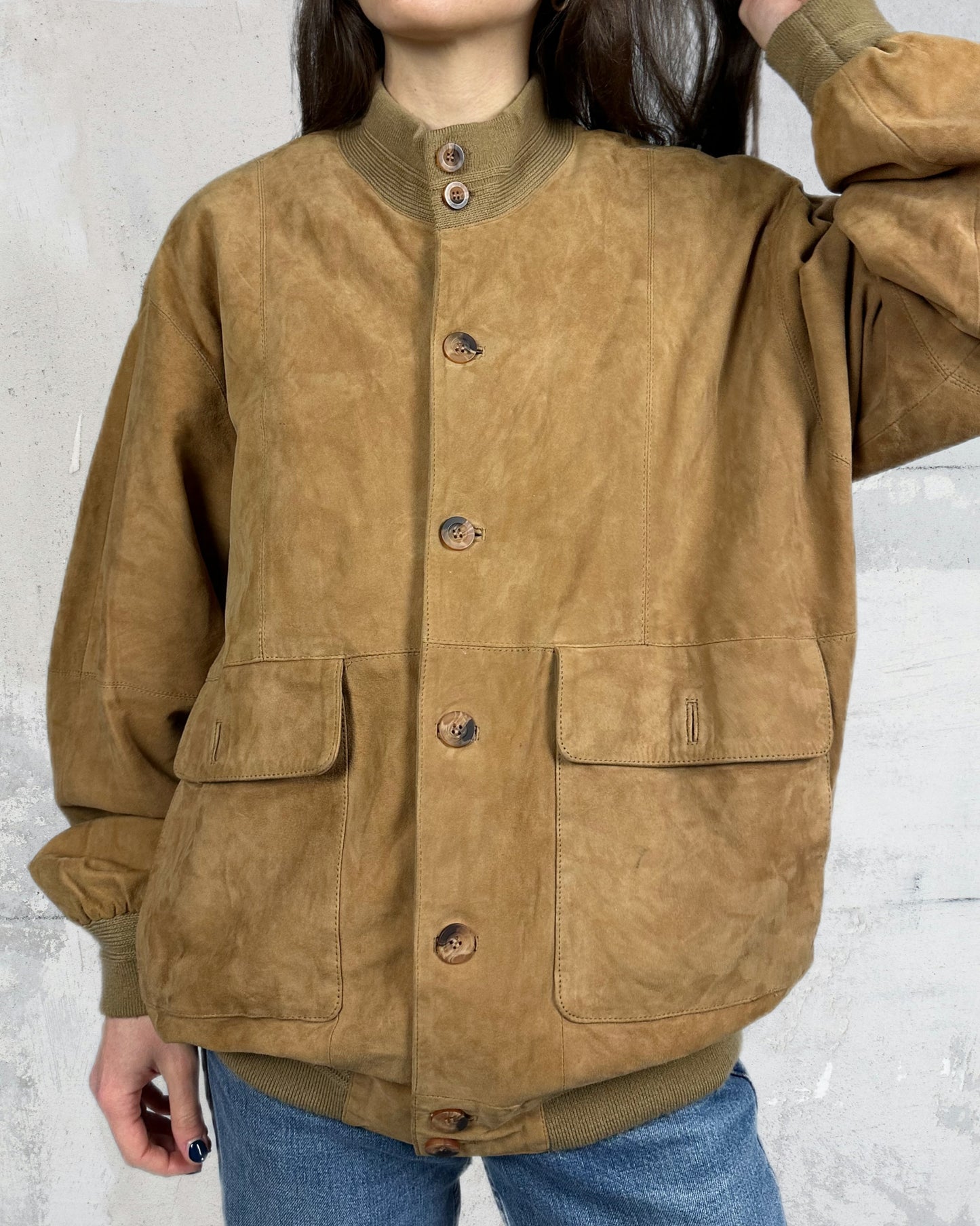 Bomber in suede perfetto