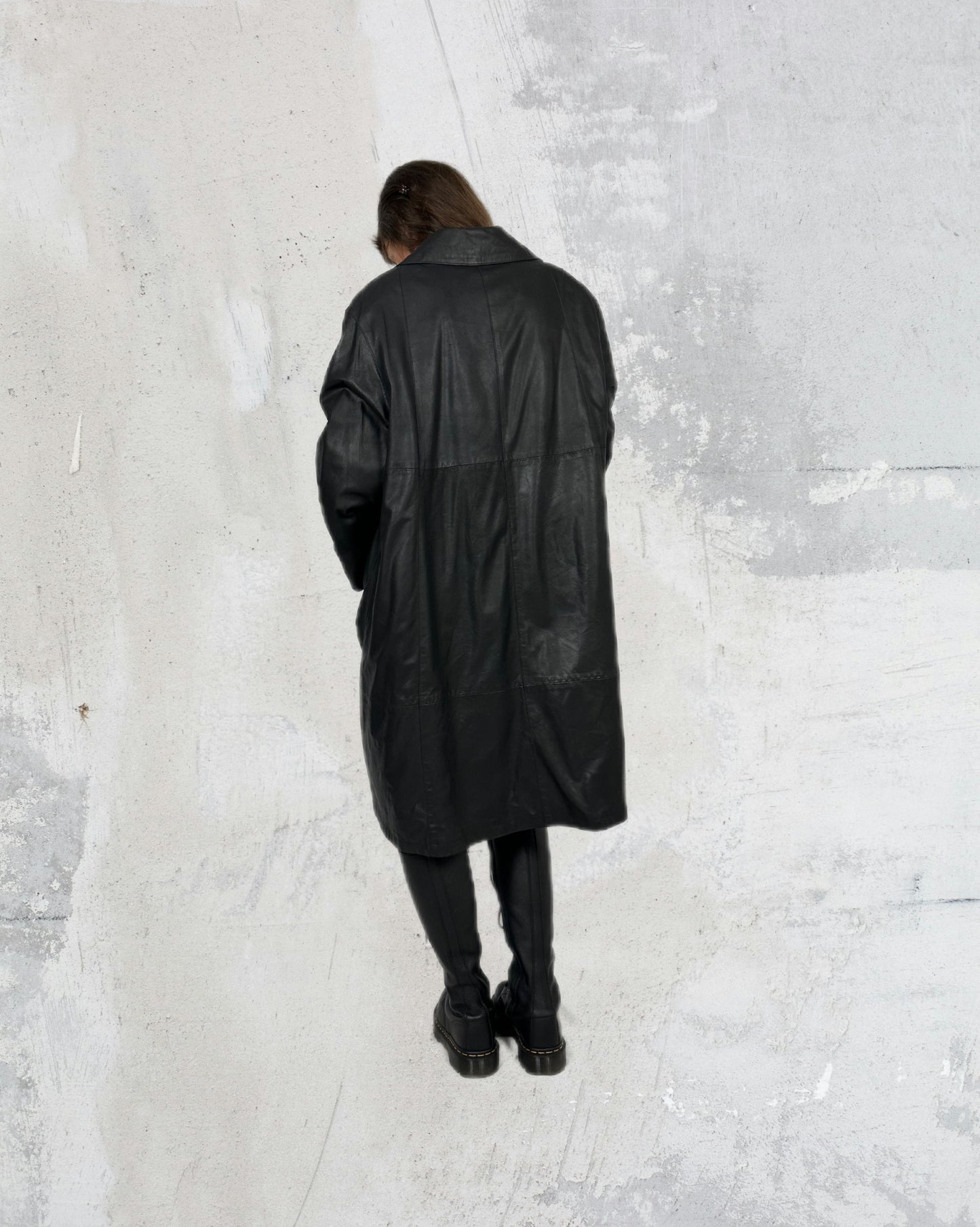 Maxi trench in pelle