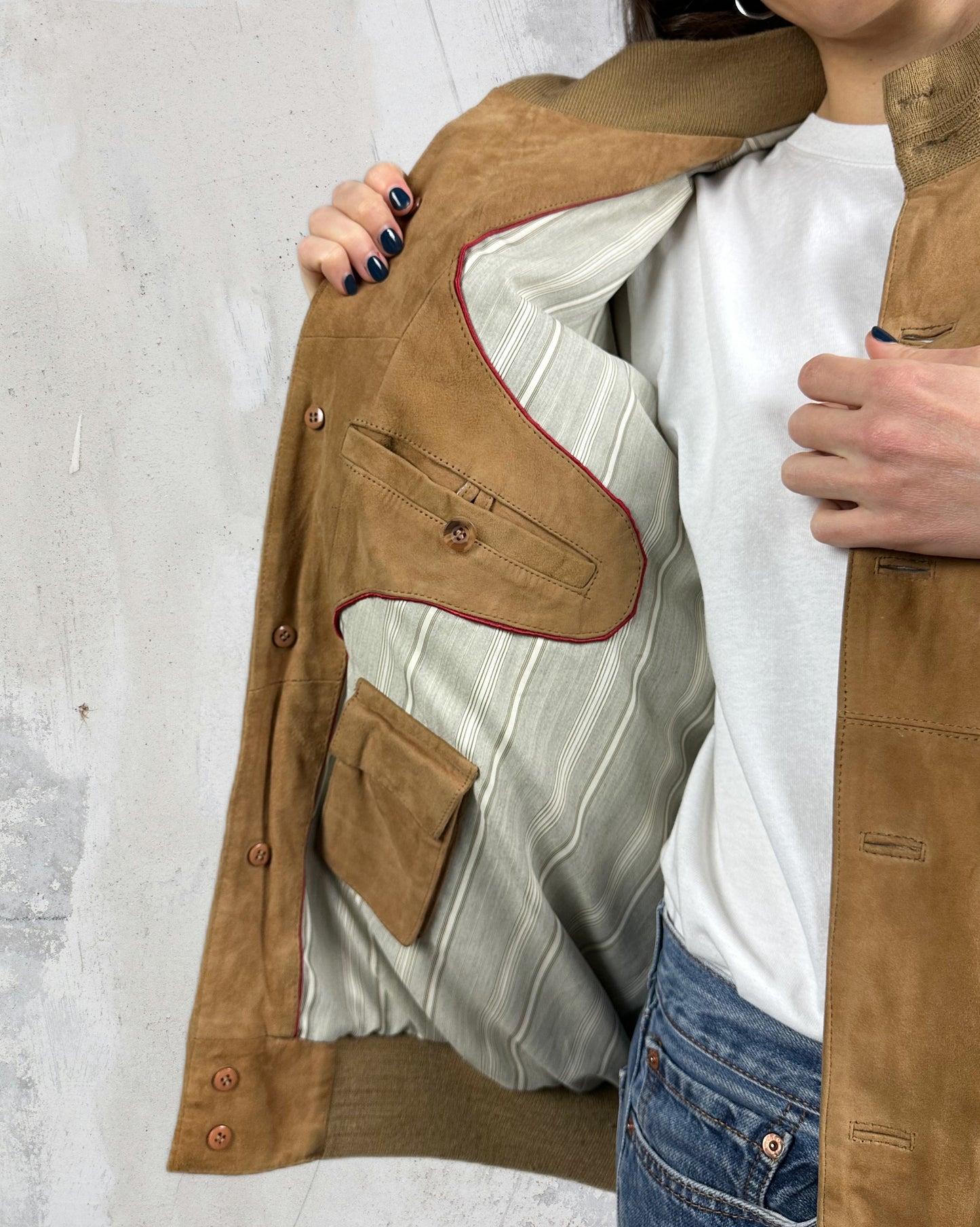 Bomber in suede perfetto