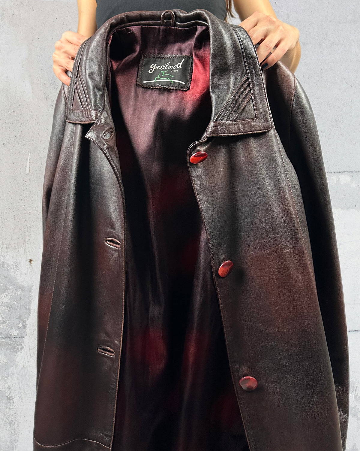Cherry Noir Trench