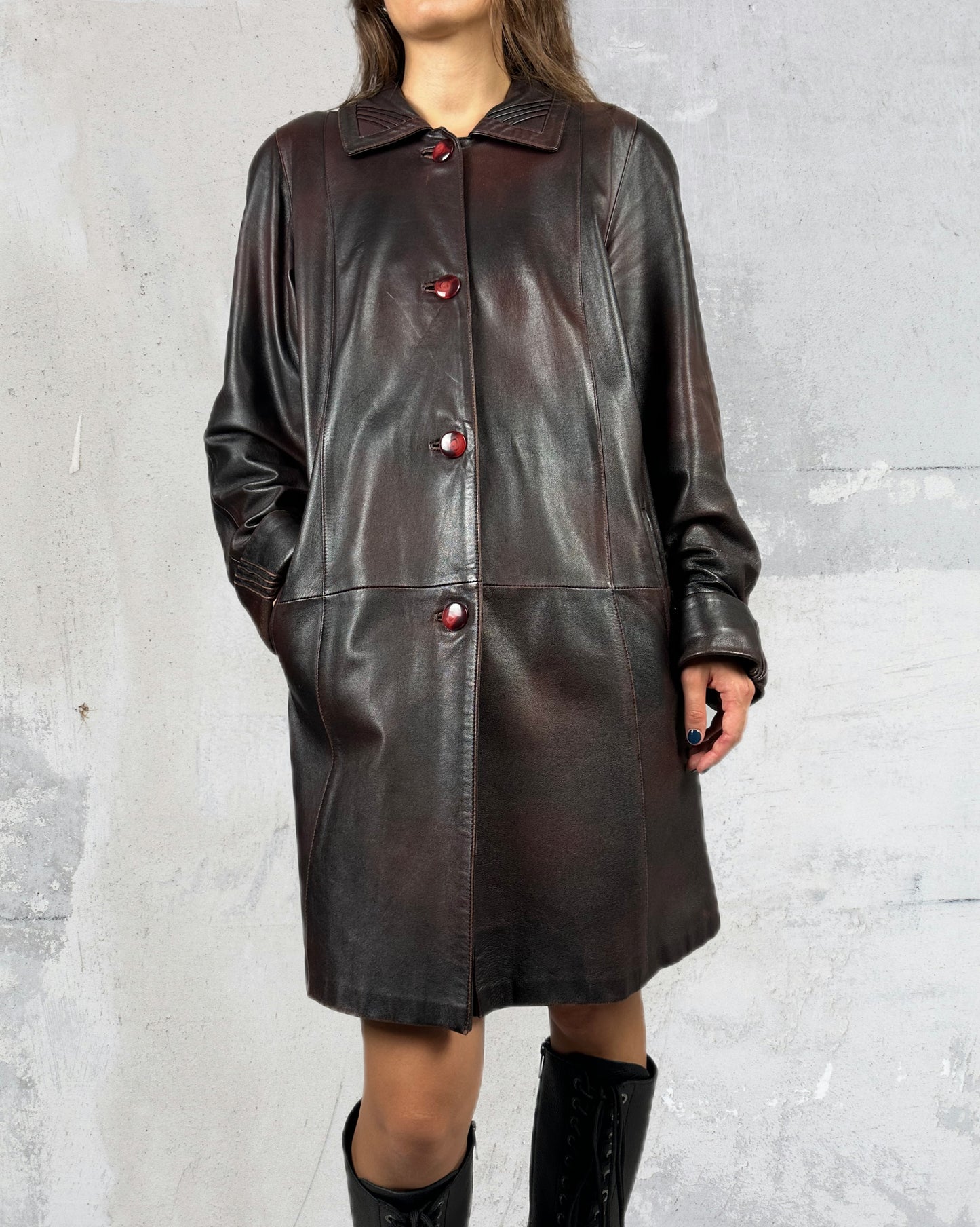 Cherry Noir Trench