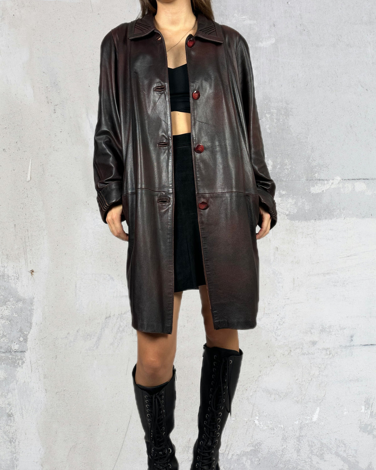 Cherry Noir Trench