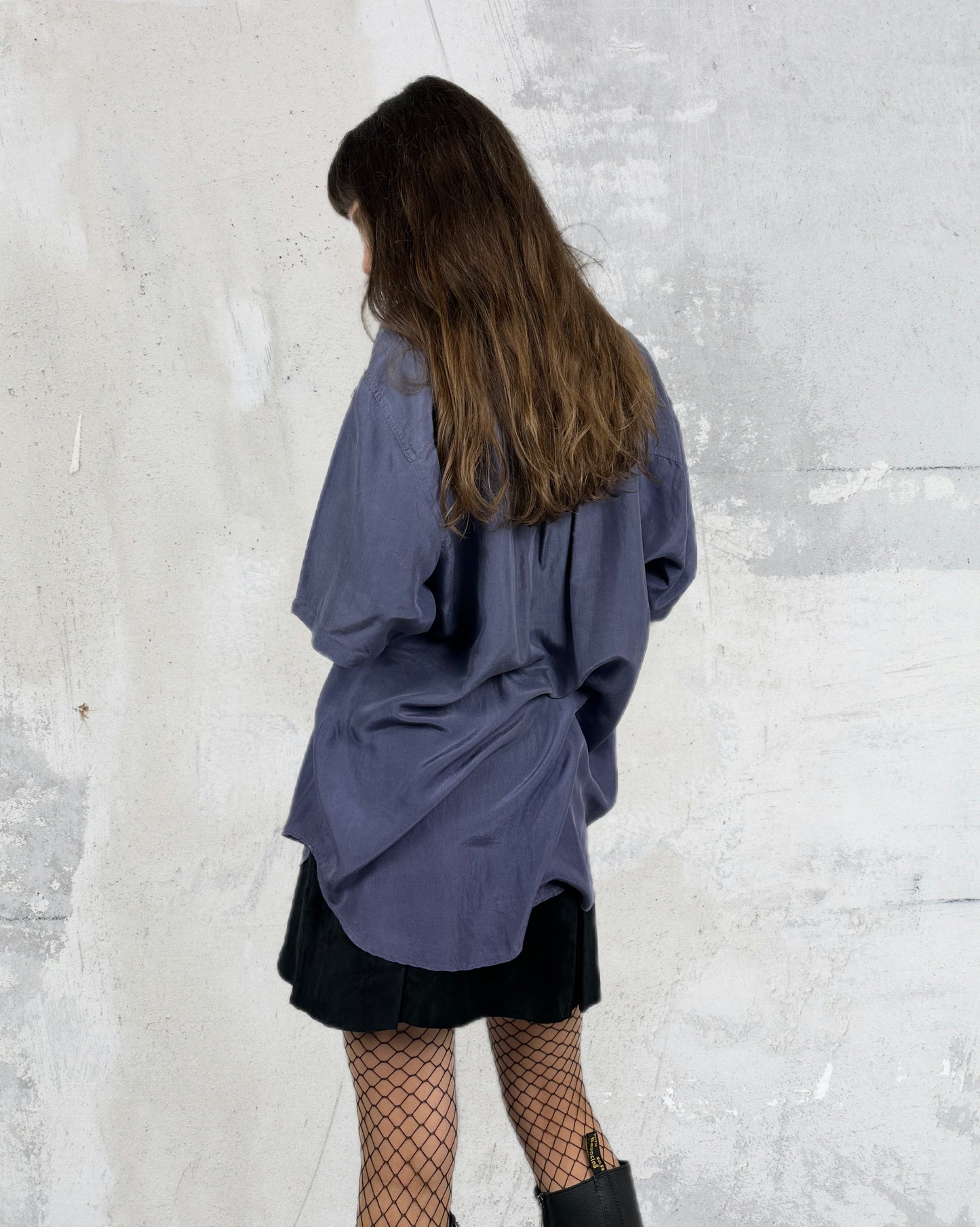 Camicia lilla in pura seta