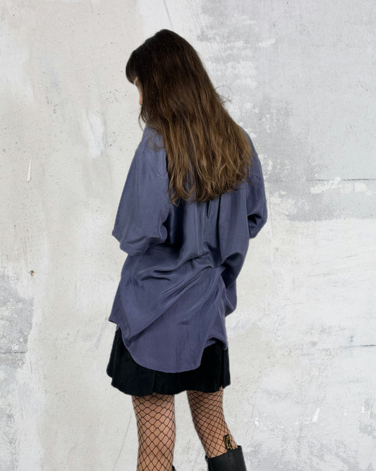 Camicia lilla in pura seta
