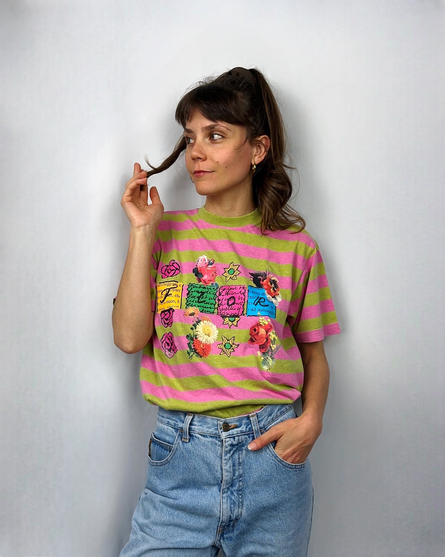 T-shirt pop Miss Flower