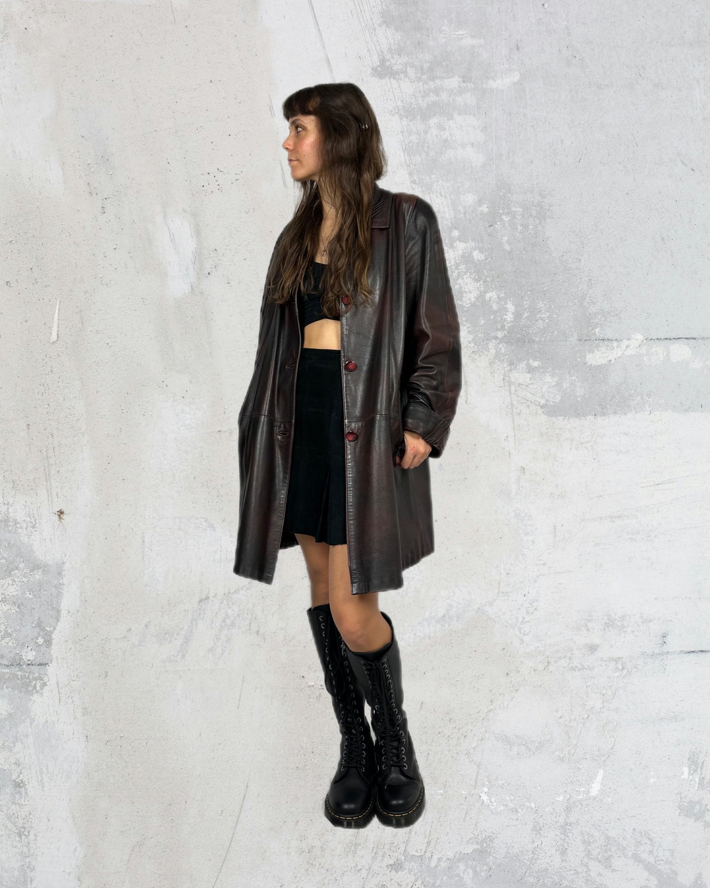Cherry Noir Trench