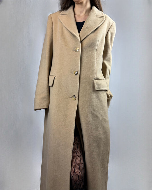 Cappotto in pura lana extra lungo