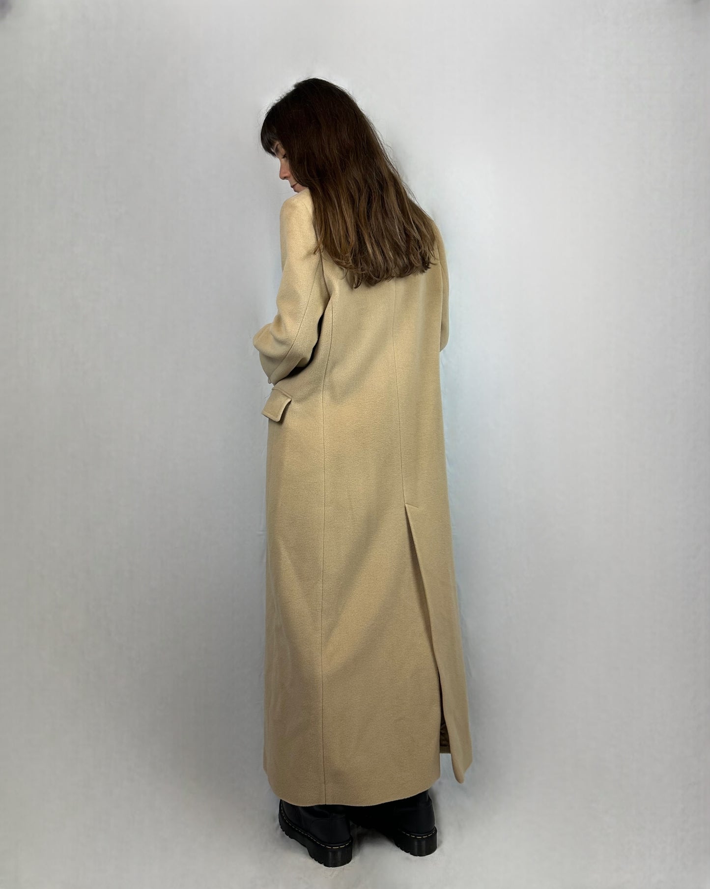 Cappotto in pura lana extra lungo