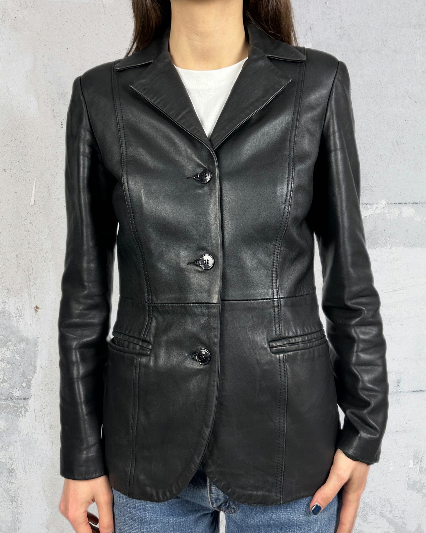 Blazer in vera pelle
