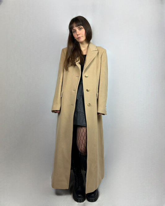 Cappotto in pura lana extra lungo