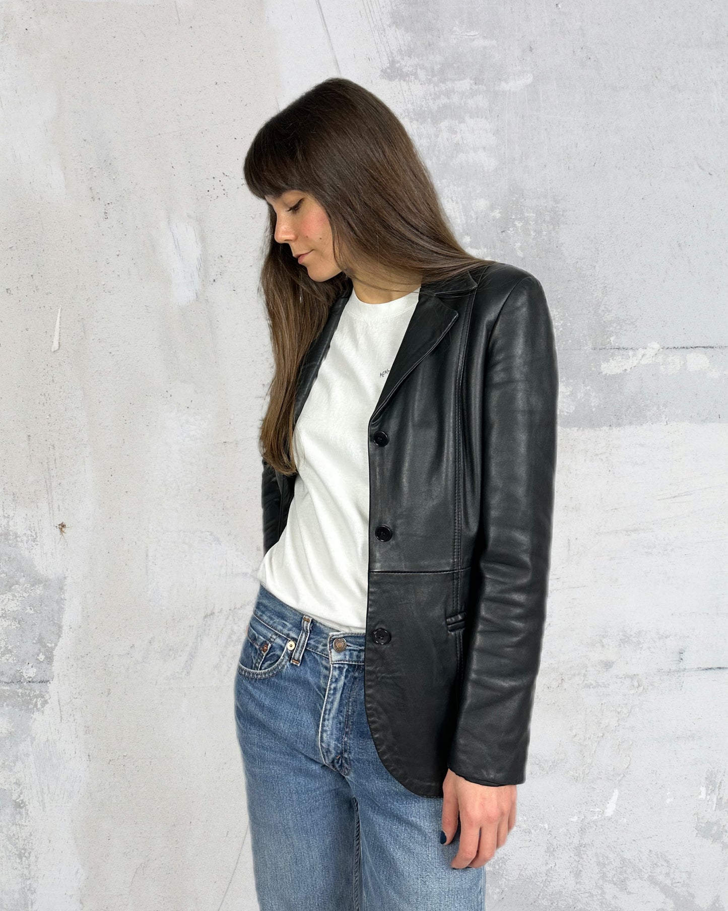 Blazer in vera pelle