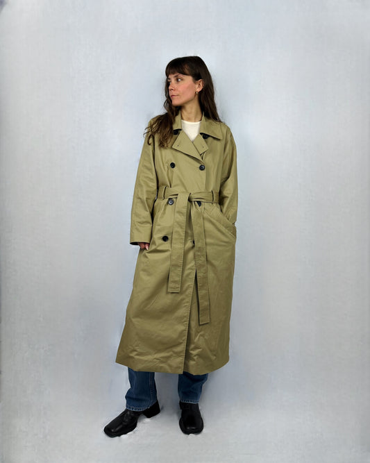 Trench doppiopetto beige caldo