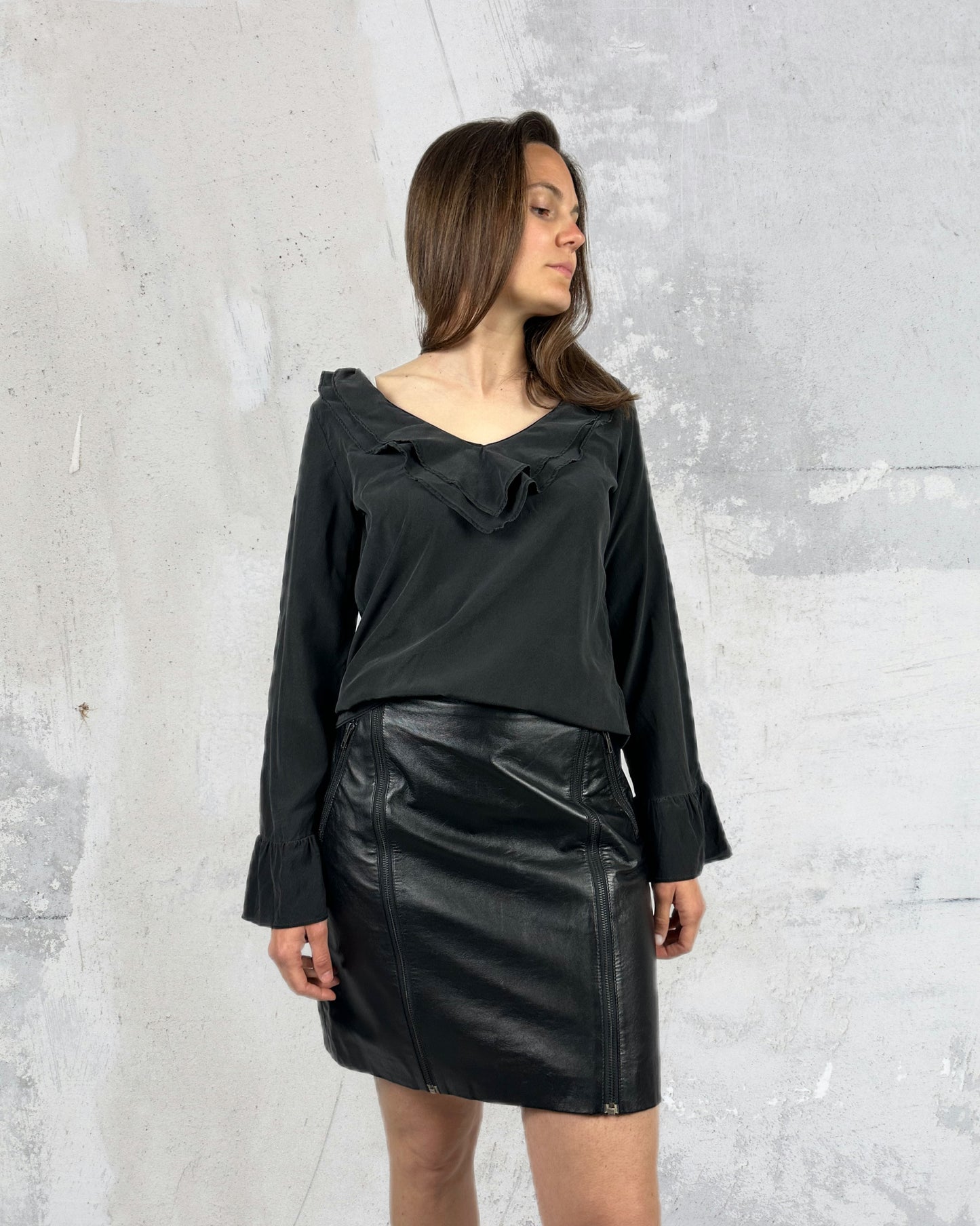 Blusa in pura seta