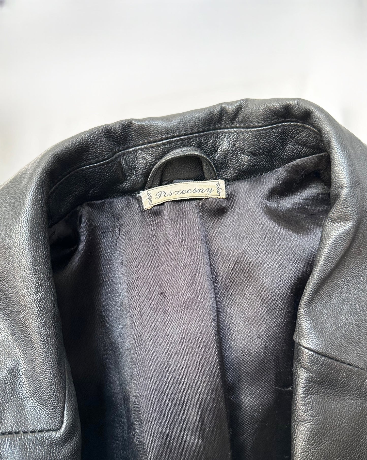 Trench in vera pelle lunghissimo