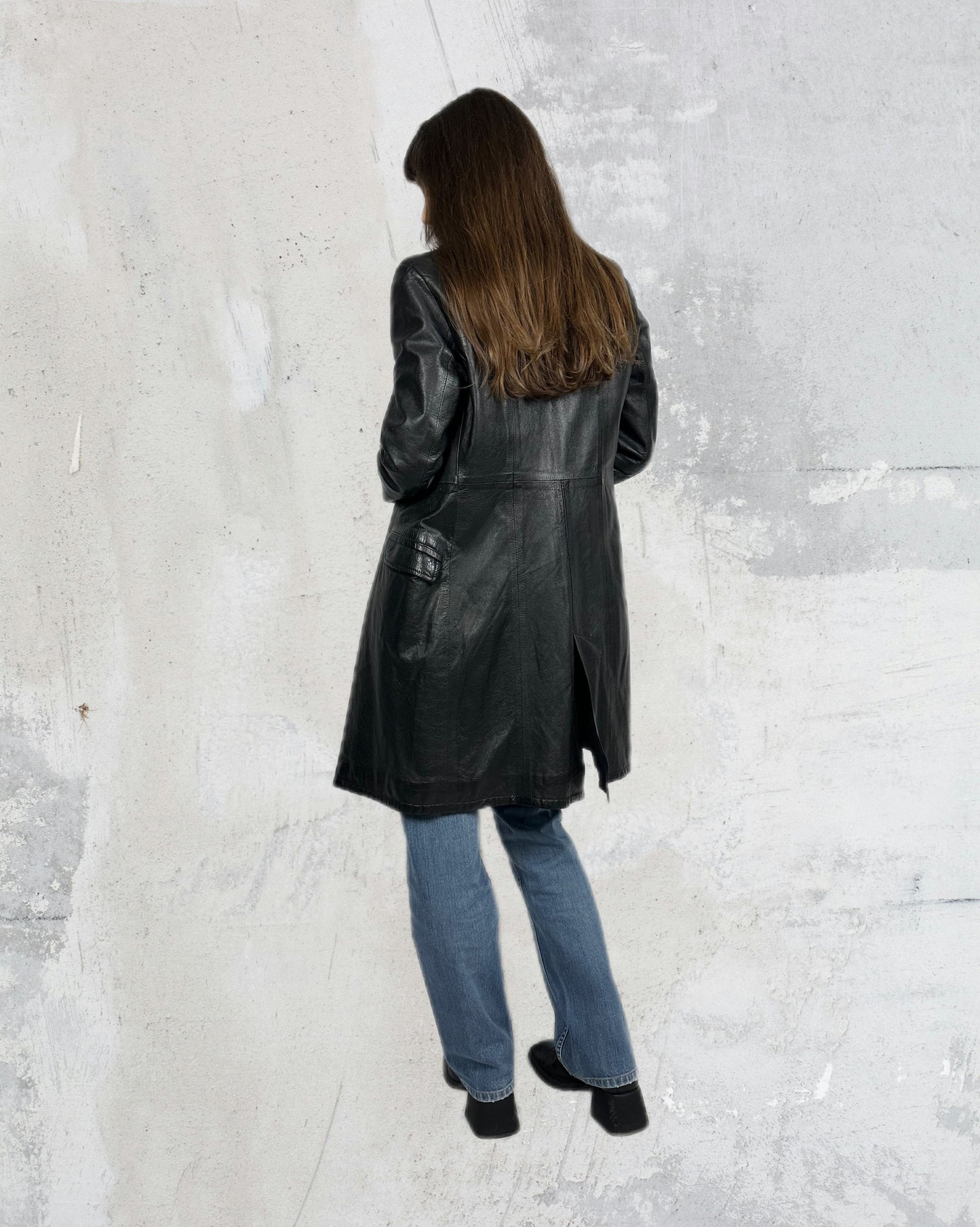 Trench in vera pelle