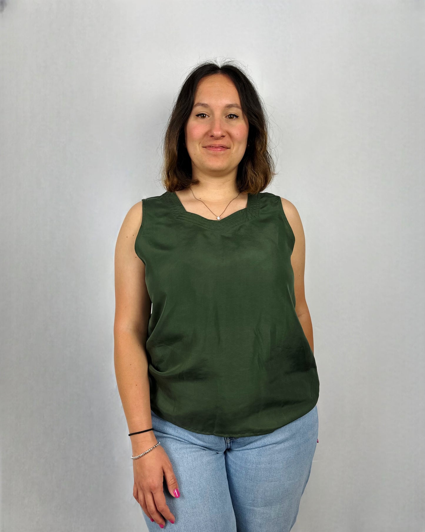 Canotta bosco in pura seta